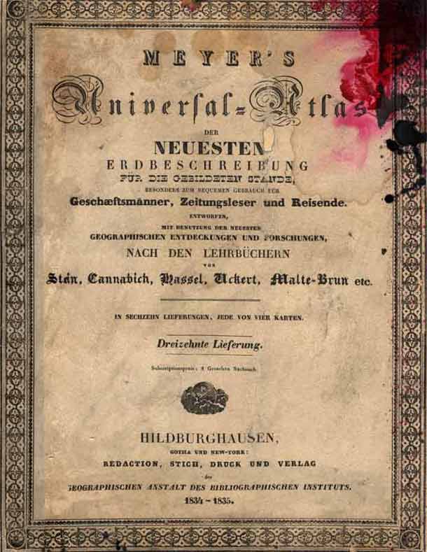 Titelblatt Universalatlas 1836