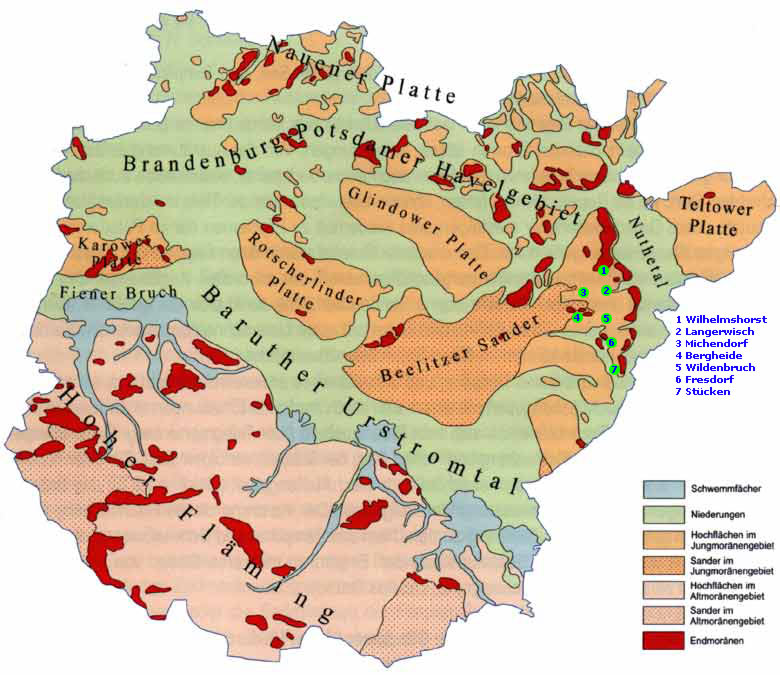 Oberfl&auml;chenstruktur des Landkreises Potsdam-Mittelmark