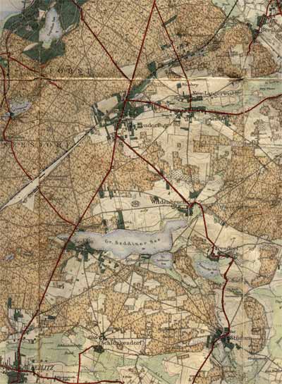 Karte Berlin und Umgebung, Bild 400 Pixel breit