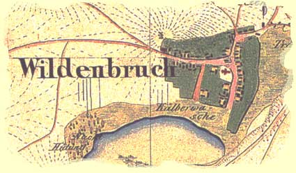 Wildenbruch, Kartenausschnitt von 1842