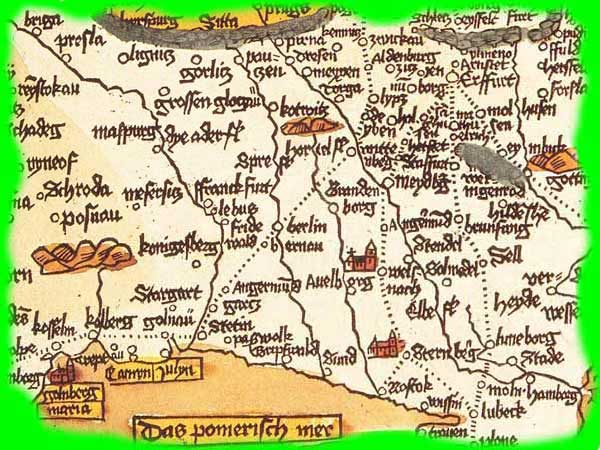 Karte von 1500